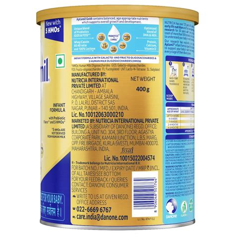 Buy Aptamil Gold Infant Formula Stage 1 Powder, 400 gm Tin | 19 Minutes ...