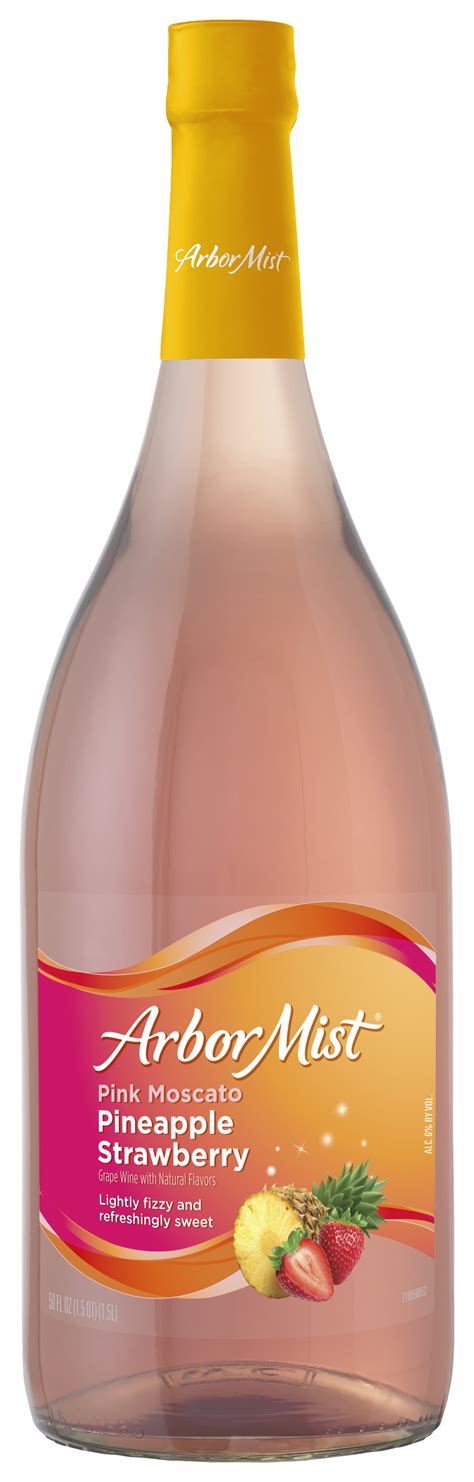 Arbor Mist Pineapple Strawberry Pink Moscato Fruit Wine, 1.5L Bottle ...