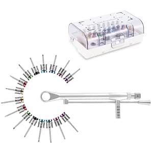 MSFULLSEA Dental Implant Torque Wrench Set 16pcs Universal Prosthetic ...
