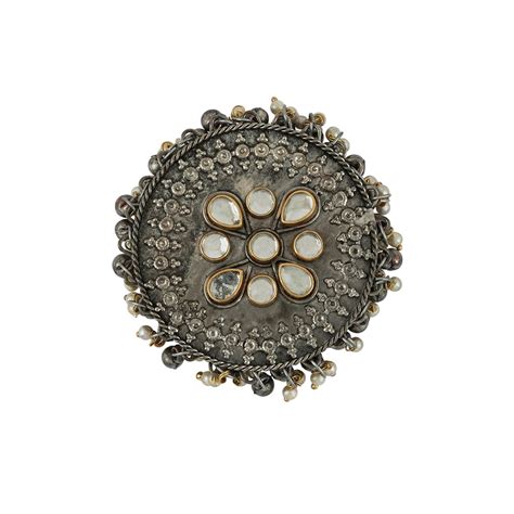 Teejh Qusha Silver Oxidised Ring