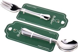 GRAHFINO Avon Mini Spoon & Fork set of 6 each, mirror finish for Home ...