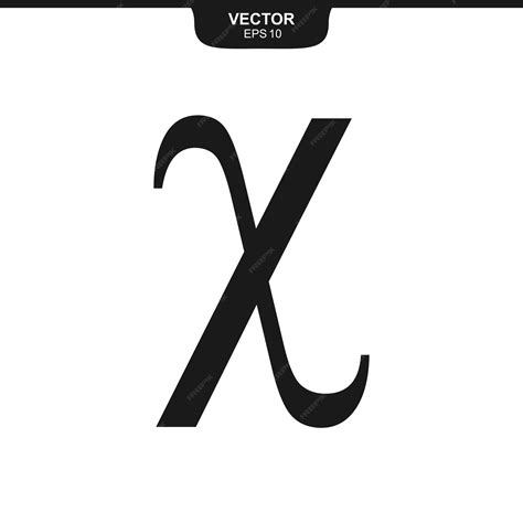 Premium Vector | Chi Lowercase Greek Alphabet Symbol