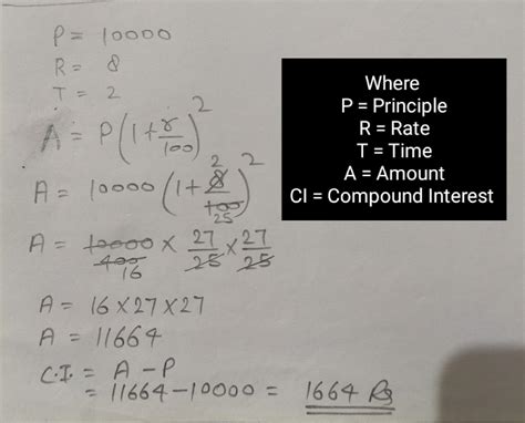 Calculate the compound interest and the amount for the following ...
