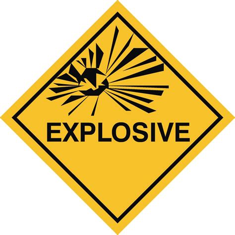 Explosive Hazard Sign 的图像结果