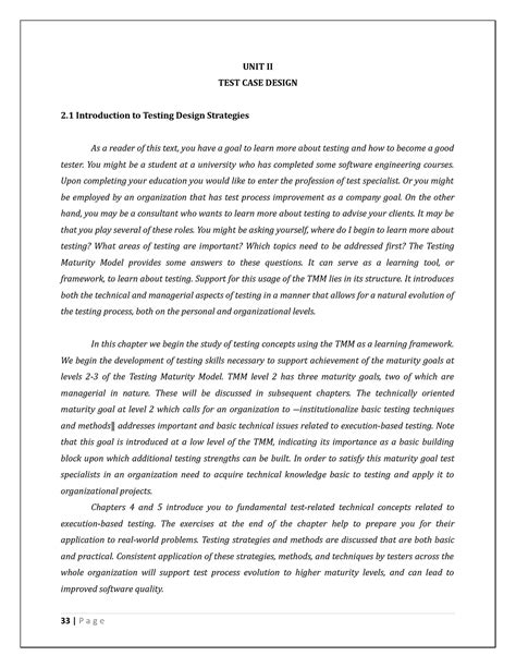 UNIT-II - notes - UNIT II TEST CASE DESIGN 2 Introduction to Testing ...