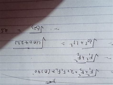 what is the magnitude of the resultant of two forces 20N and 15N ...