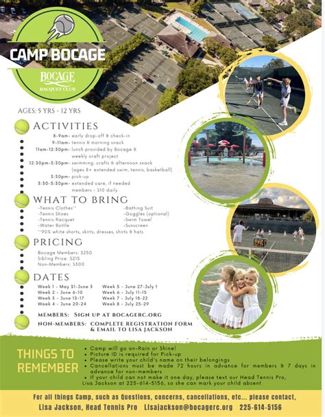 Camp Bocage - Bocage Racquet Club