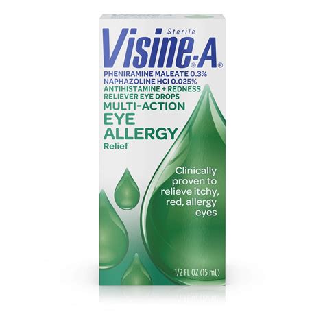 Buy Visine -A Eye Allergy Relief, Antihistamine & Redness Reliever Eye ...