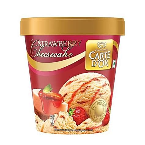 Buy Kwality Walls Frozen Dessert Strawberry Cheesecake Carte Dor 750 Ml ...