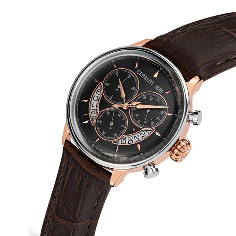 Buy Online Cerruti 1881 Brown Dial Leather Strap Watch for Men ...