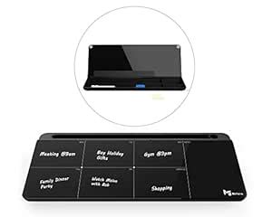 Glass Desktop Whiteboard with Calendar, Mifuro Small Dry Erase White ...