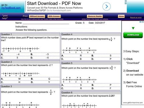 Image result for Example Number Lines for Grade 4