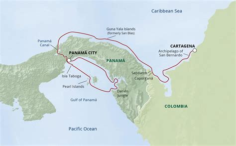 Map Of Colombia To Panama
