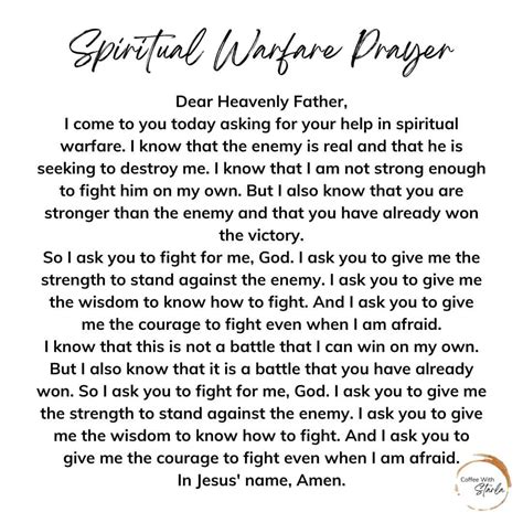 20 Powerful Warfare Prayer Points (Free PDF) - Coffee With Starla