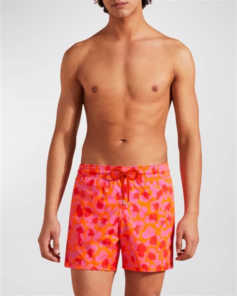 Vilebrequin Men's New Leopard Swim Shorts | Neiman Marcus