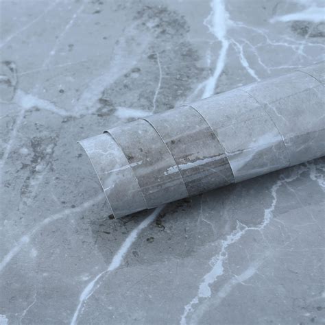 RETAIL PARATPAR Black Marble Wallpaper Oil Proof Waterproof Floor Tiles ...