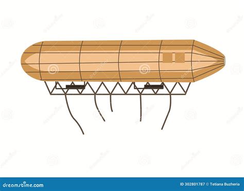 Henri Giffard S First Steam-powered Airship Stock Illustration - Illustration of 1852, steam ...