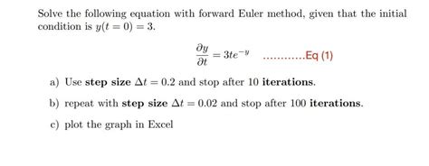 Image result for Forward Euler Method Formula
