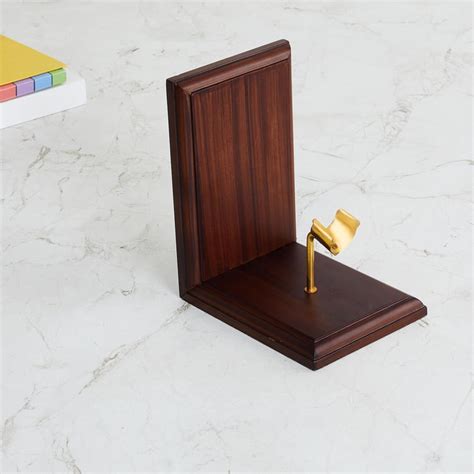 Buy Splendid Brown Solid Wooden Bookend from Home Centre at just INR 1199.0
