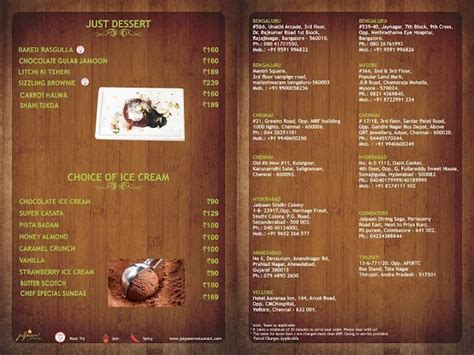 Menu of Jalpaan Dining Saga, Chamrajpura, Mysore | April 2024