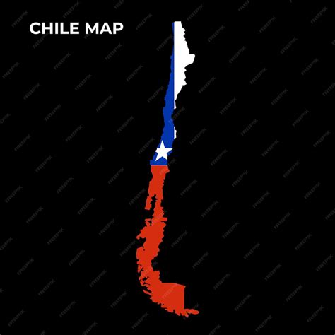 Premium Vector | Chile national flag map design illustration of chile ...