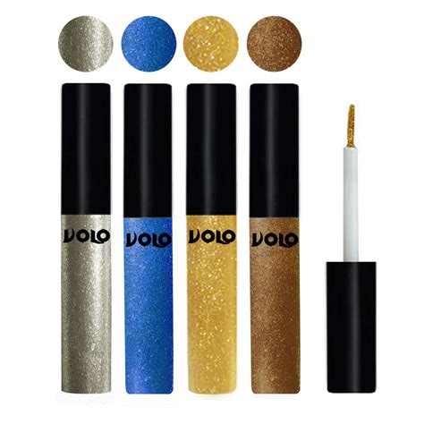 Buy Volo WATERPROOF GLITTER EYE LINER(Light Copper, Sky Blue, Light ...