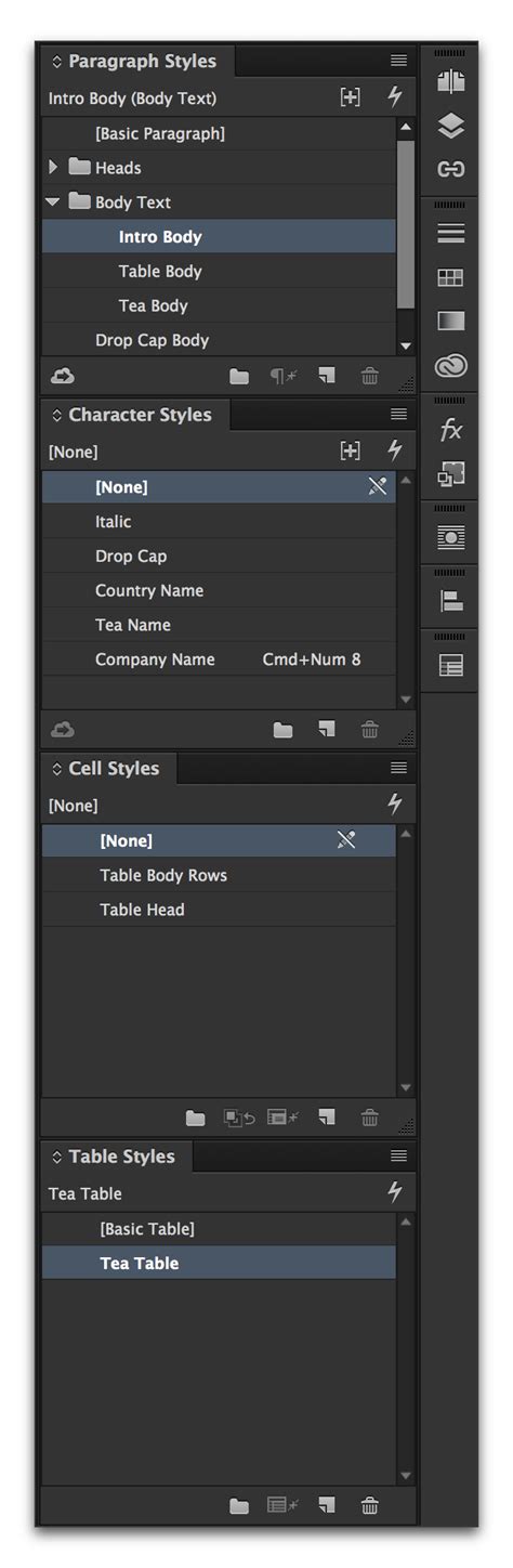 Image result for InDesign Table Styles