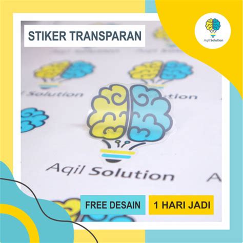 Jual Cetak stiker Transparan ( Custom ) / Label Logo kemasan, segel ...
