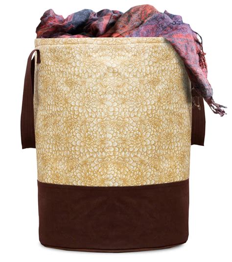 Kuber Industries Waterproof Canvas Laundry Bag/Hamper|Metalic Printed ...