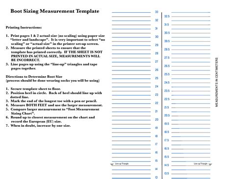 Boot Sizing Chart 的图像结果