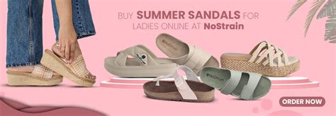 Shop Summer Sandals & Slippers for Ladies at NoStrain