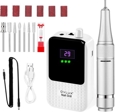 Amazon.com: OVLUX Cordless Nail Drill Professional Kit - 45000RPM: High ...