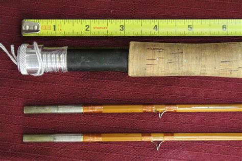 Lot - VINTAGE E.C. POWELL SPLIT BAMBOO FLY FISHING ROD,