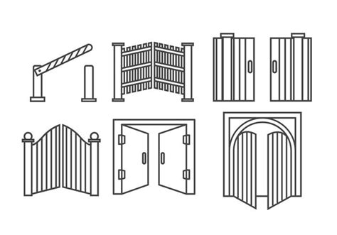 Image result for How to Draw Open Gate