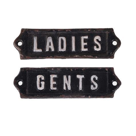 Nikky Home Bathroom Signs Set Of 2 Gents Ladies Restroom | Desertcart INDIA