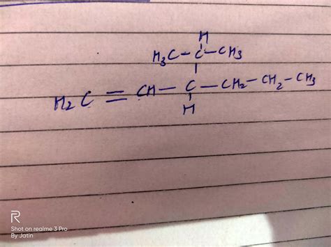 3-isopropyl-1-hexene structure - Brainly.in
