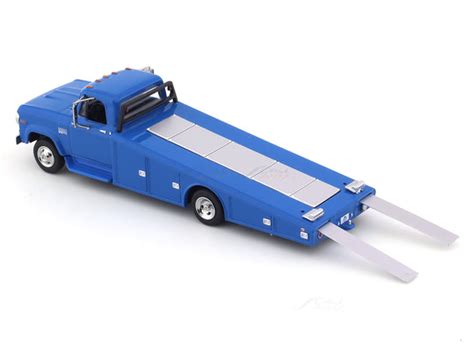 Dodge D300 Ramp Truck blue 1:64 Street Weapon diecast scale model car ...