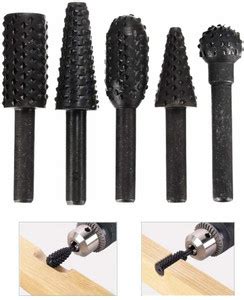 Futurekart rbs1 5pcs/set High Speed Steel Burr Drill Bit Set Wood ...