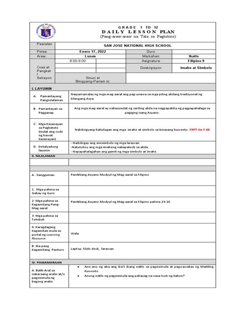 DepEd Learning Program Filipino 的图像结果