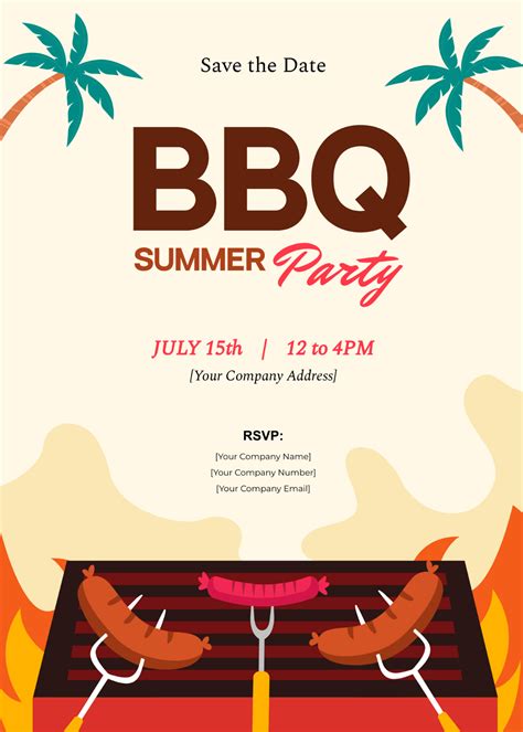 Free Bbq Invitation Templates, Editable and Printable