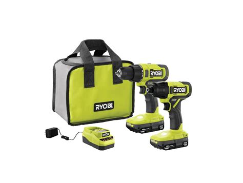 RYOBI PCL1200K2 ONE+ 18V Cordless 2-Tool Combo Kit with Drill Driver, Impact Driver, (2) 1.5 Ah ...