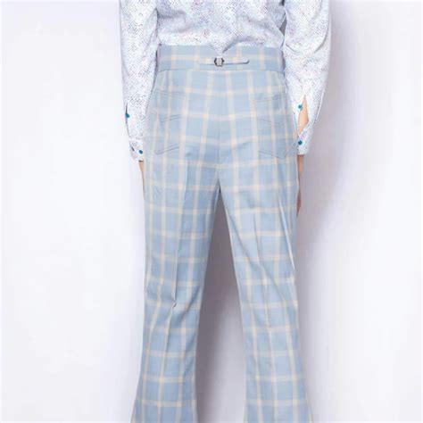 Well Plaid Bell-Bottom Trouser