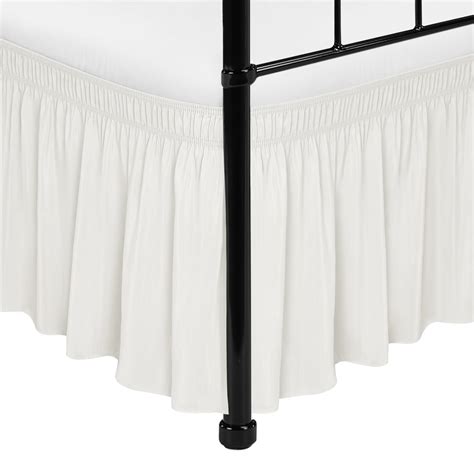 Biscaynebay Wrap Around Bed Skirts with Split Corners for Full Beds 14 ...