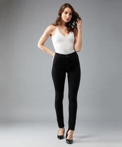 DOLCE CRUDO Slim Women Black Jeans - Buy DOLCE CRUDO Slim Women Black ...
