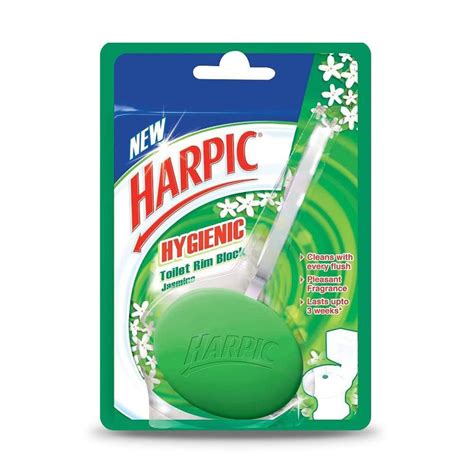 Harpic Hygienic Toilet Cleaner Rim Block, Jasmine - 26 g | Toilet Flush ...