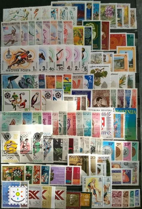 Worldwide Stamp Collection Mint - 35 Full Sets from 35 Different ...