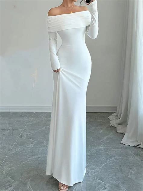 Femmes Robe Longue Maxi Robe Robe noire Robe fourreau Élégant Mode ...