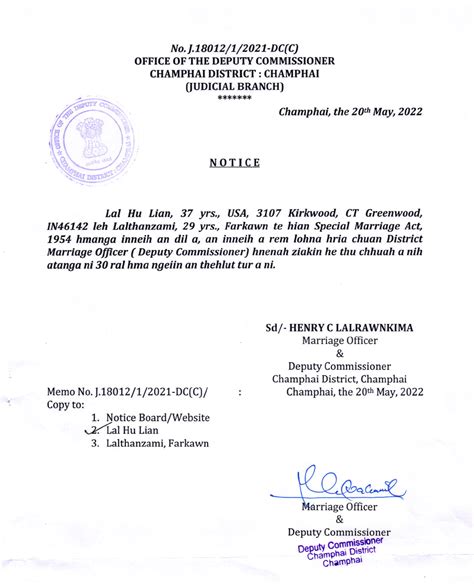 Office of the Deputy Commissioner, Champhai District, Government of ...