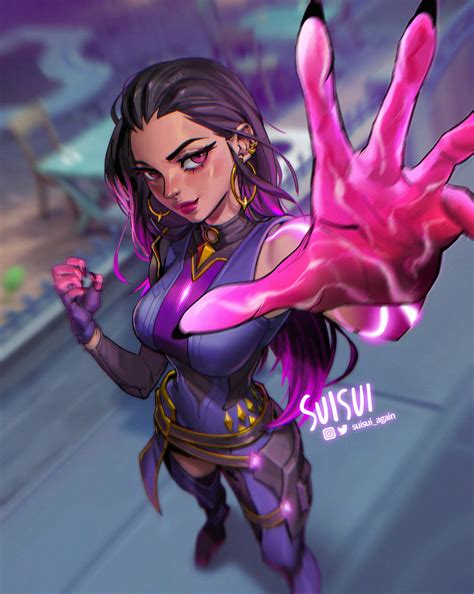 reyna (valorant) drawn by suisui_again | Danbooru