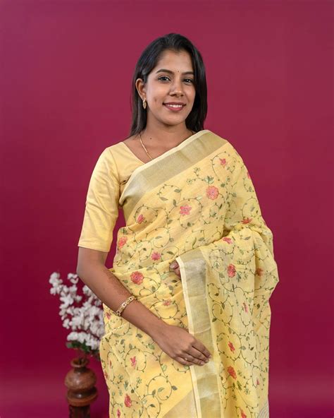 Linen Cotton With Full Body Embroidery – Velaura by Sri Shanmuga Silks